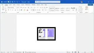 How to Insert the BANKNOTE WITH POUND SIGN Symbol in Word