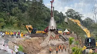 TIBA TIBA HUJAN‼️PENGEBORAN & CORAN BOREPILE SIANG INI MAKIN MUDAH TANPA BANYAK PROSEDUR !!
