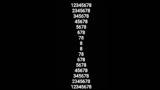 Repeat this it's like a song:these numbers pattern wise.