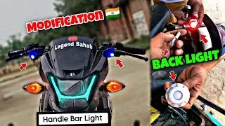 Hero Passion xtec modified || Back Light And Police Light Install In Passion xtec 🇮🇳