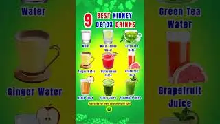 9 Best DRINKS to DETOX Your KIDNEYS #kidneydetox #shortsfeed