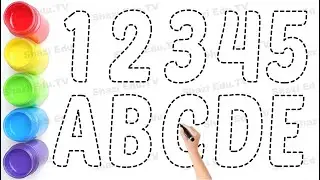 Learn ABCDE-12345 - Kids Tracing & Coloring Fun