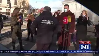 POTRES ZA VRIJEME JAVLJANJA UŽIVO IZ N1 - MAGNITUDA 6,4 - Petrinja - Zagreb