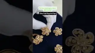 Silver Uncut Polki Rings And Tops | Glorious Jewelcapes Jaipur #SilverRings #SilverTops #mozonite