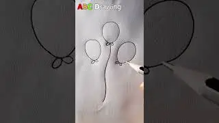 Easy Balloons Drawing Shorts | Easy Drawing Shorts #shorts