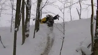 Snowmobile Hill Climb Fail