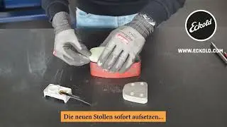 Wartung und Reparatur von ECKOLD Werkzeugen zum Umformen von Blech, Wechsel der Stollen LFR 155 T
