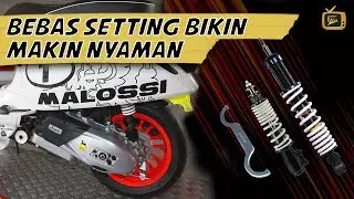 Scooter VIP : Bebas Setting Bikin Makin Nyaman Pakai Shock Absorber Malossi