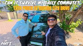 Tata Punch EV Range Test Results (Part 2) : Battery Drain in Traffic? Final Results! ⚡🚦