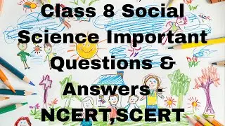 Class 8 Social Science Important Q/A #ncert #scert #socialstudies #examready #english #vocabulary