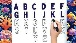 Alphabet, ABC song, ABCD, A to Z, Kids rhymes, collection for writing along dotted lines for toddler