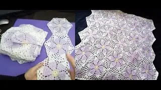 Crochet Hexagon blanket. How to join the rosette Hexagons together. tutorial with border. Part 2