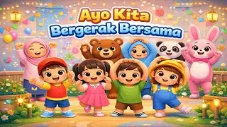 Ayo Kita Bergerak Bersama 🎶 Lagu Anak Ceria | Lagu Anak Indonesia Aktif & Seru 