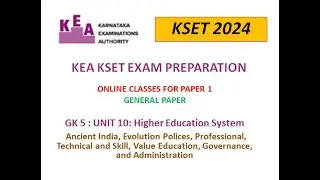 KSET/UGC NET Exam Preparation General Paper Higher Education System