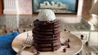 {35 Grams Of Protein!} - Healthy Dark Chocolate Protein Pancakes Recipe