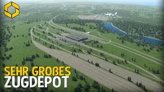 Sehr gro&szlig;es Zugdepot mit Bahnhof und Zuglinie in Cities Skylines 2 | Saint Angelo 04