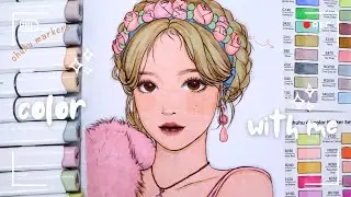 🎀 art vlog: coloring with ohuhu art markers #ohuhumarkers #ohuhuart