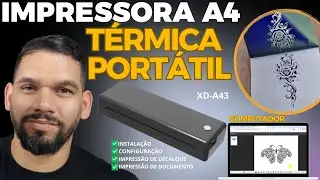 COMO IMPRIMIR DO COMPUTADOR DECALQUE PATA TATUAGEM COM A MINI IMPRESSORA PORTATIL A4 A43 TERMICA