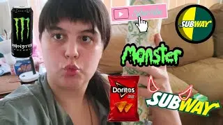 Back Again With Another Subway Video! *(Meatball Marinara Sandwich, Green Monster, Nacho Doritos)*