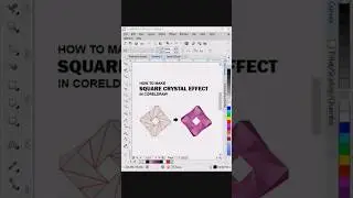 Square Crystal Effect 3D in CorelDraw #shorts #coreldraw #tutorial #logodesign #3d #crystals