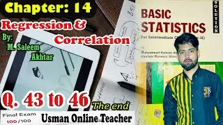 Regression and correlation chapter 14 | 2rd year statistics chapter 14 Q43 | Correlation Coefficient