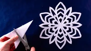 How to Make a Snowflake out of Rectangular Paper ✂❄ Easy DIY for Kids & Adults!