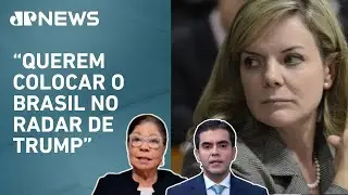 Gleisi Hoffmann reage a uni&atilde;o de governadores em apoio a Castro