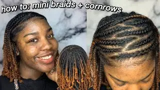 rihanna inspired mini braids + cornrows