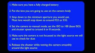 How to find out if your camera sensor has dust and clean it
