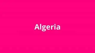 what is the meaning of Algeria.