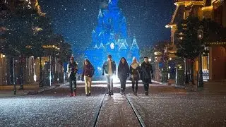 Femke Meines in de sneeuw! Disneyland Parijs dag 2