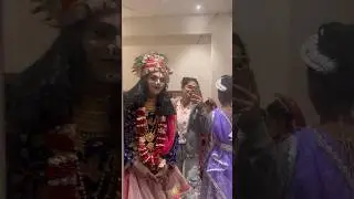Radha Krishna Entry 💝🌸 #shorts #viralshort #minivlog #beutyhack #love #receptionstage #respects