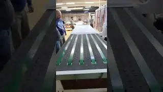 Our automatic scan pin system membrane machine in our customer factory