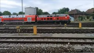 Zweimaliger Motorstart der BR 218 427 (TB11 Abgasoptimiert) in Lindau + kleiner Bonus in Ulm