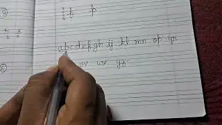 Introduction to small letters.  Cursive 2 line,3 line and 4 line letters.