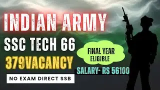 Indian Army Technical Entry 2025 | Direct Officer | Notification Out | SSC Tech 66 | Eligibility