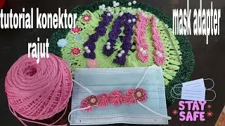 Cara kait penyambung mask /Crochet Face Mask Adapter love