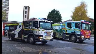 MULTI-COLOURED FIRE ENGINES RESPONDING! - Fire, Police & Emergency Vehicles Responding in Humberside