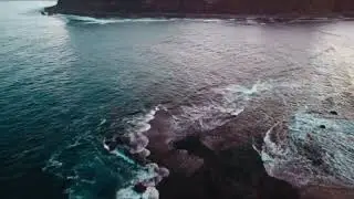 DJI MINI 2 4K Drone CPL Filter Flying over ocean waves reef