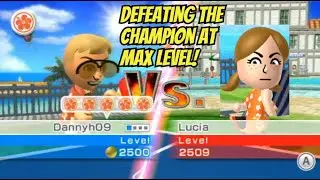 DEFEATING LUCIA AT MAXIMUM SKILL LEVEL 2500! - Wii Sports Resort Table Tennis