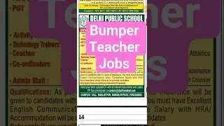 🔥 **Bumper Teacher Jobs 2026** 🔥 | Teacher Vacancy 2026 |Teacher Recruitment #teacher #teachingjobs