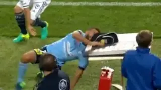 OUCH! Sydney FC's Michael Zullo Accidentally Headbutts a Table