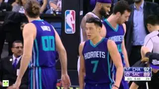 Jeremy Lin's Offense & Defense Highlights 2016-01-26 Hornets VS Kings