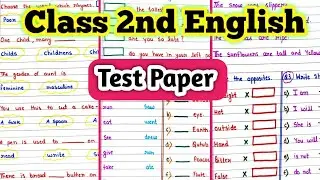Class 2 English Half Yearly Exam Paper|Class 2 Half Yearly Exam Paper|English Worksheet for Class 2