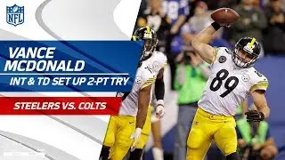 Ryan Shazier's RIDICULOUS Pick Sets Up Big Ben's TD & 2-Point Try! | Steelers vs. Colts | NFL Wk 10