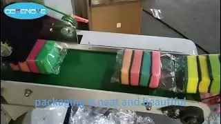 Cleaning sponge packaging machine #Cleaning block packaging machine#Washing sponge packaging machine