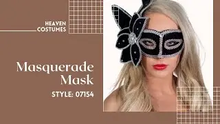 Elaborate Black and Silver Leaf Masquerade Mask