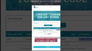 Your website for SAP user exits! (Every transaction!) 🚀