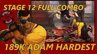Streets Of Rage 4 - FULL COMBO Hardest - Stage 12 - World Record PSN (Hardest - Adam)