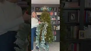 Watch before you buy a flocked tree! How to make a green tree look flocked #shorts #christmasdiy